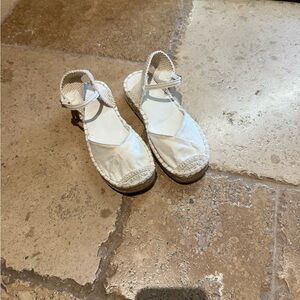 ZARA girls White Espadrille Sandals